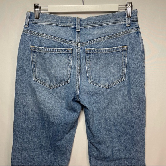 Free People We The Free Mid Rise Straight Leg Distressed Maggie Cropped Jeans 27 - Picture 5 of 13